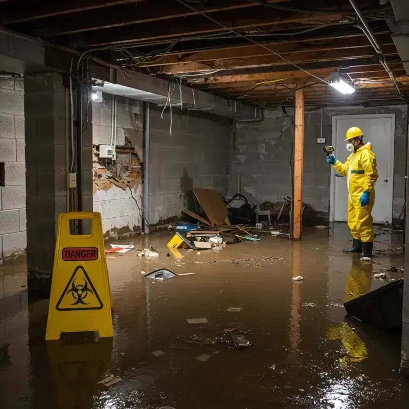 Flooded Basement Electrical Hazard in Murfreesboro, NC Property